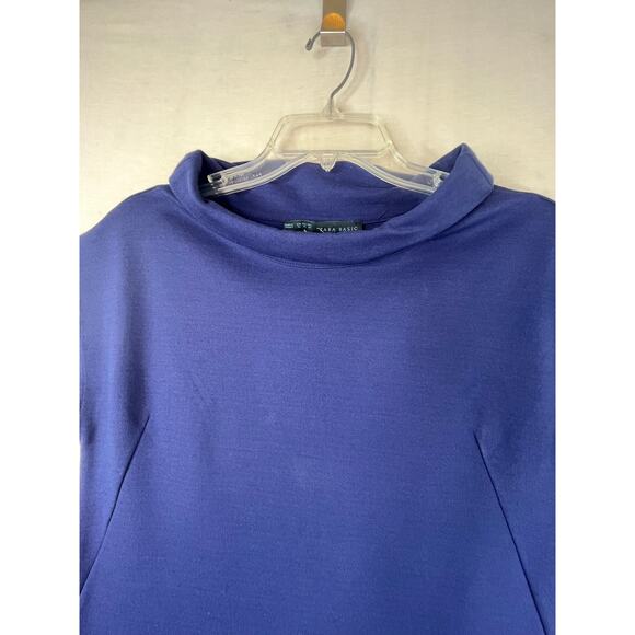 Zara Basic pullover sleeveless knee-length dress in blue, size XL NWT - Picture 9 of 9